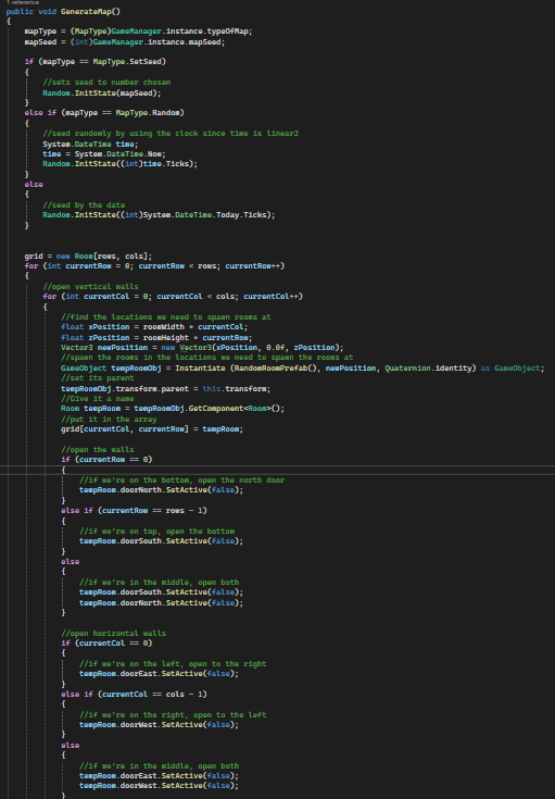 The C# code for the MapGenerator