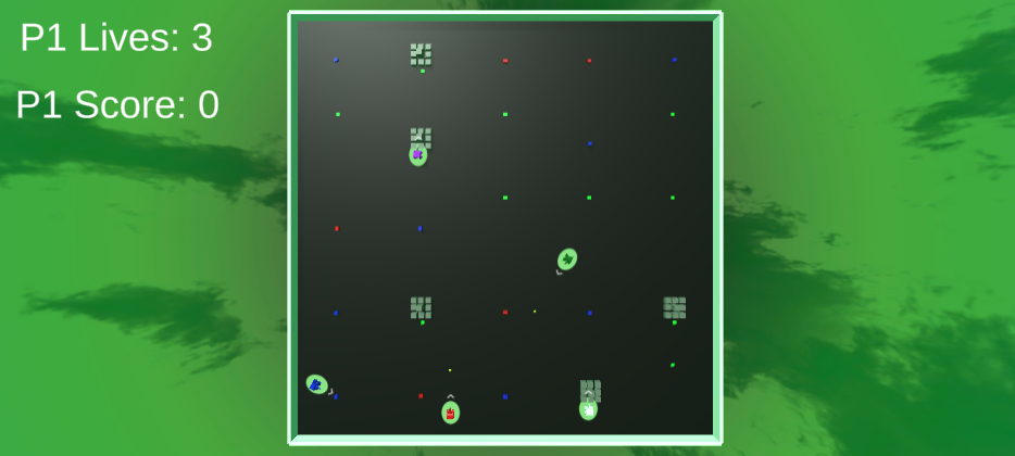 Randomly generated map in Tank Royale