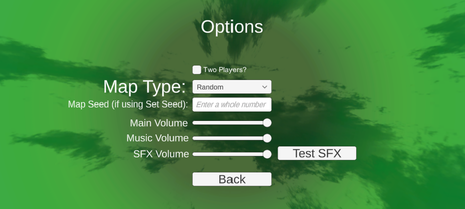 Tank Royale options screen